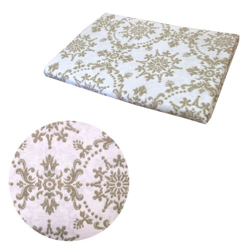 Sophia Brown Polyester Cotton Table Cloth 150 x 214 cm