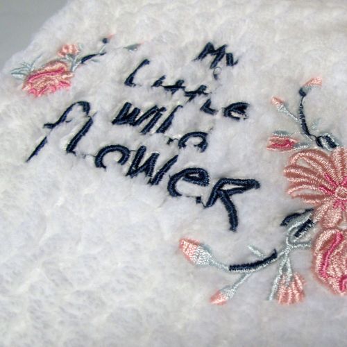 Embroidery Baby Popcorn Diamond Fleece Blanket Throw Rug 75x100 cm