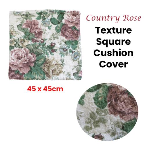 Country Rose Classic Texture Cushion Cover 45 x 45 cm