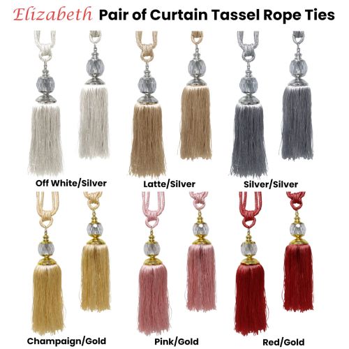 Elizabeth Pair of Curtain Tassel Rope Ties