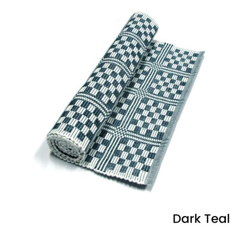Checkered Cotton Ribbed Table Runner 33 x 150 cm