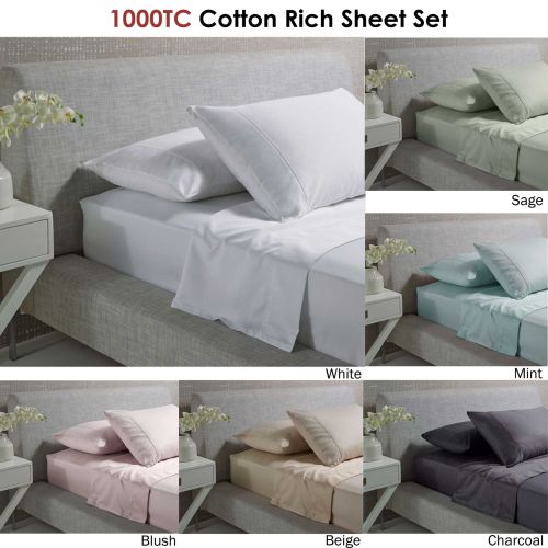 1000TC Cotton Rich Sheet Set by Accessorize