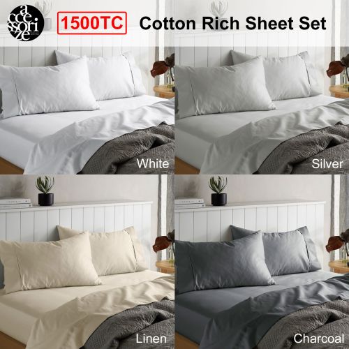 1500TC Cotton Rich Sheet Set by Accessorize