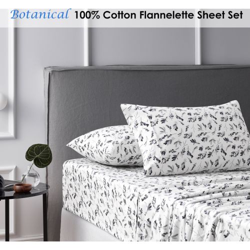 Cotton Flannelette Sheet Set Botanical by Accessorize