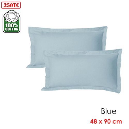 250TC Pair of Cotton Tailored King Pillowcase 48 x 90 +5 cm