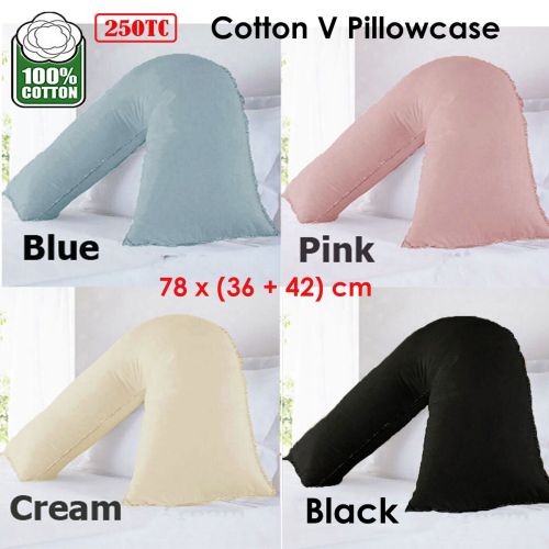 250TC Cotton V Pillowcase 78cm (36+42)cm