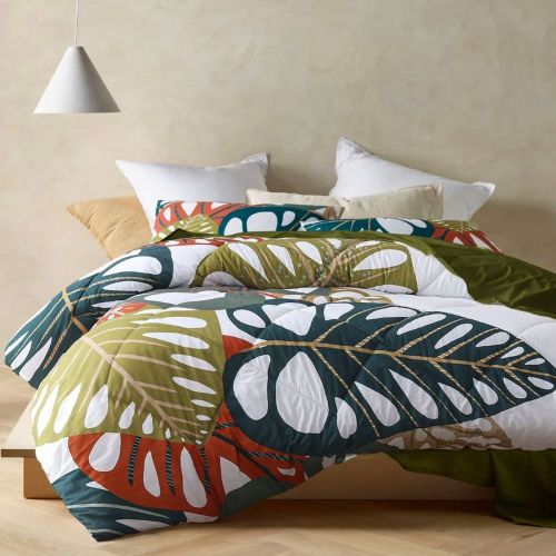 3 Piece Monstera Digital Printed Comforter Set by Accessorize