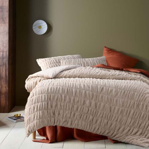 Aurora Natural Quilt Cover Set by Accessorize