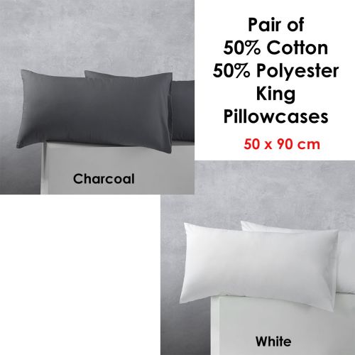 50 cotton 50 polyester pillow shop cases