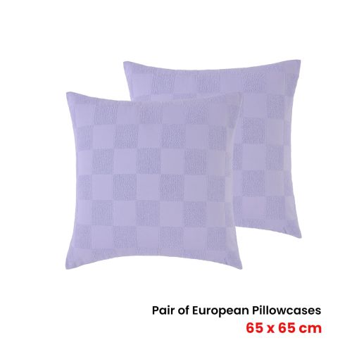 Pair of Tipo Lilac Chenille European Pillowcases by Accessorize