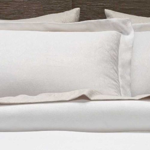 Hotel Jacquard Cotton Rich Quilt Cover Set White Queen by Accessorize