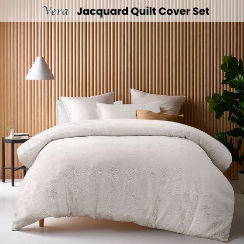 Vera Jacquard Quilt Cover Set by Accessorize