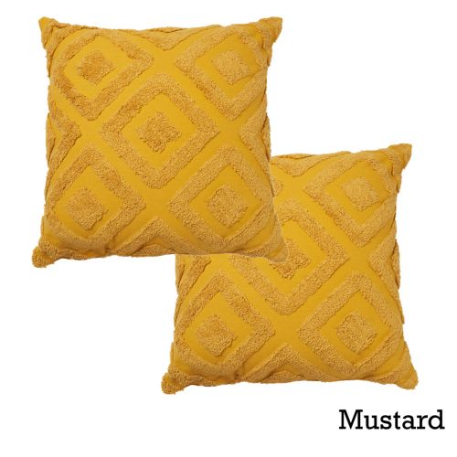Pair of Kamal Cotton Chenille European Pillowcases 65 x 65 cm by Accessorize