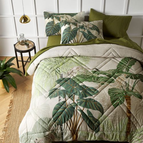 Monkey Palm Cotton Cover Digital Printed Comforter Set by Accessorize