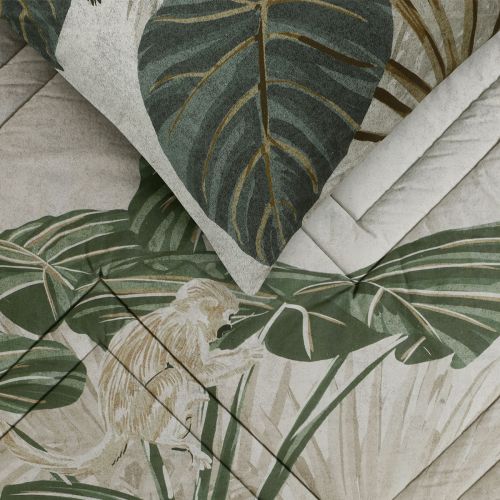 Monkey Palm Cotton Cover Digital Printed Comforter Set by Accessorize