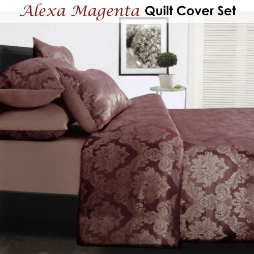 Alexa Magenta Quilt Cover Set Double by Accessorize