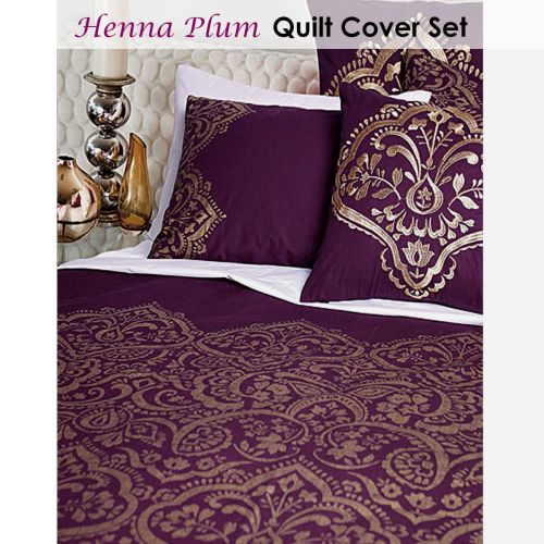 Henna Plum Quilt Cover Set Single Accessorize
