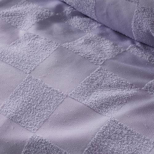 Tipo Lilac Chenille Quilt Cover Set by Accessorize