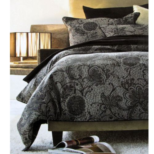Trudie Black Jacquard Polyester Cotton Quilt Cover Set Single by Accessorize