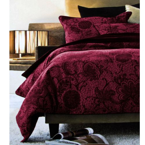 Trudie Pink Jacquard Polyester Cotton Quilt Cover Set by Accessorize