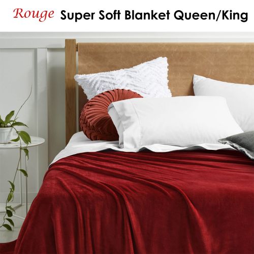 Rouge Super Soft Blanket Queen/King by Accessorize