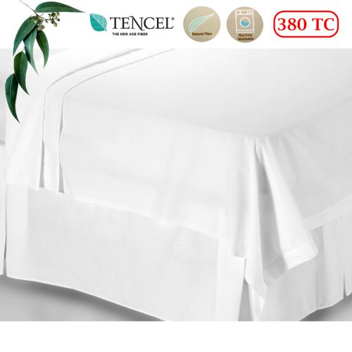 380TC Tencel White Flat Sheet King by Accessorize