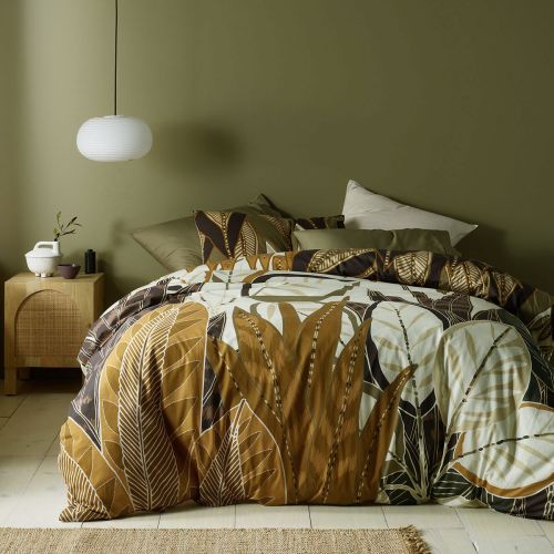 Bronte Washed Cotton Printed Quilt Cover Set by Accessorize