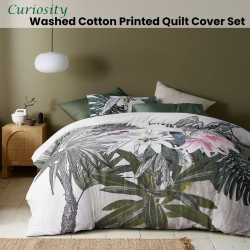 Curiosity Washed Cotton Printed Quilt Cover Set by Accessorize