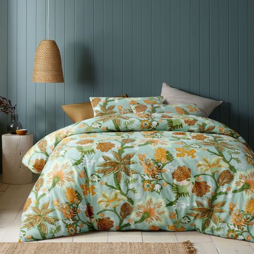 Kienze Washed Cotton Printed Quilt Cover Set by Accessorize