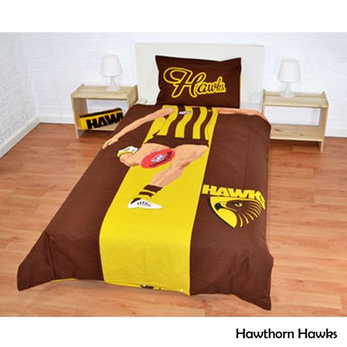 AFL Port Adelaide Power Doona Cover Set Single Bed Reversible Quilt Duvet Set 