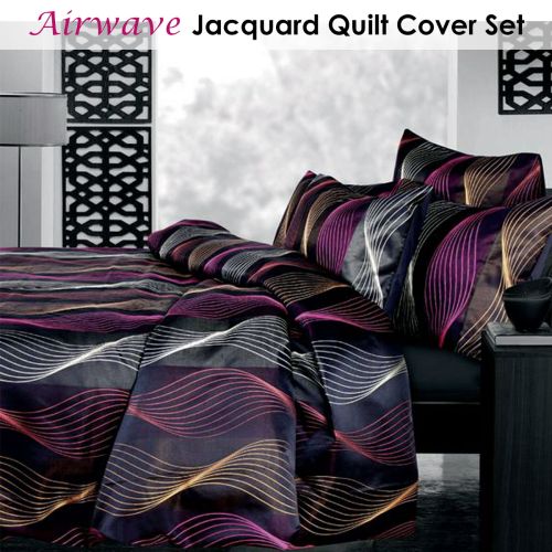 Airwave Multi Jacquard Quilt Cover Set Single by Accessorize