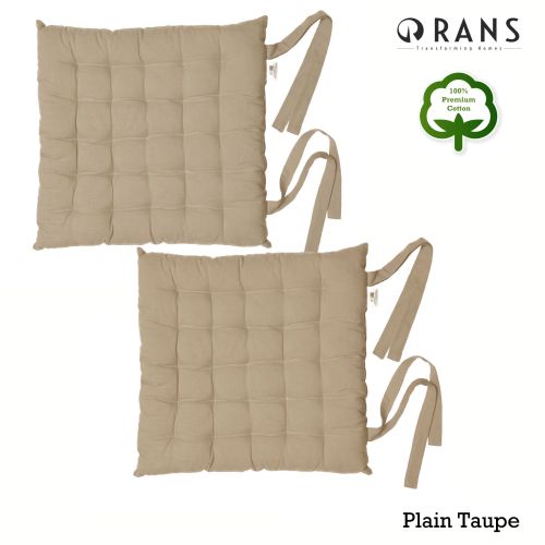 Set of 2 Alfresco Premium Cotton Chair Pads 40x40 cm by Rans