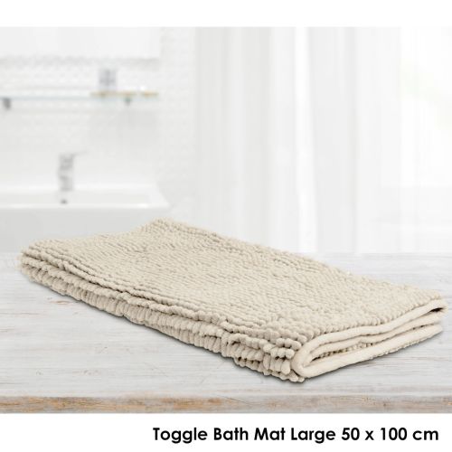 1600GSM Toggle Microfiber Bath Mat with Non-Slip Back Stone
