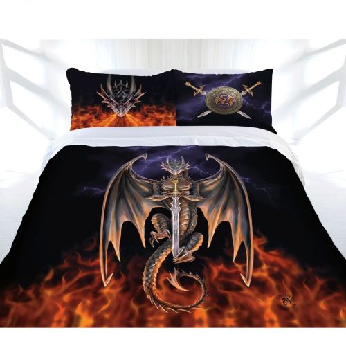 Dragon Warrior Quilt Cover Set by Anne Stokes