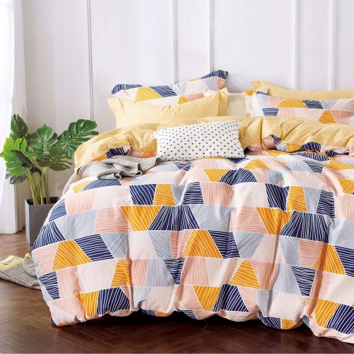 Taylah Cotton Sateen Reversible & Printed Quilt Cover Set by Ardor