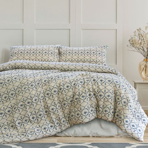 Tosca Linen 3 Pcs Printed Comforter Set by Ardor