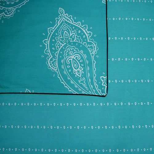 Paize Turquoise Reversible Quilt Cover Set by Ardor