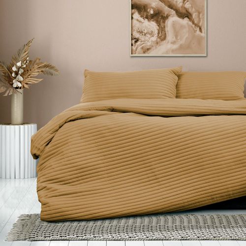 London Cinnamon Embossed Quilt Cover Set by Ardor