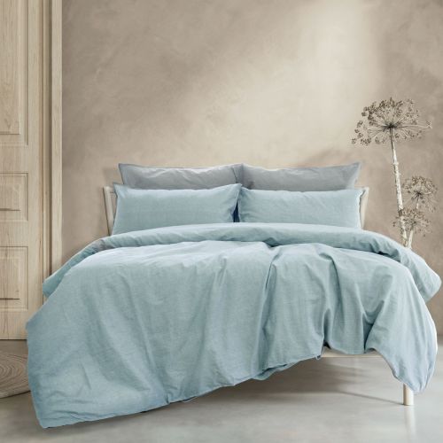 Embre Chambray Linen Look 100% Cotton Quilt Cover Set by Ardor