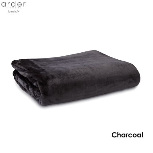 Lucia Luxury Push Blanket Charcoal by Ardor