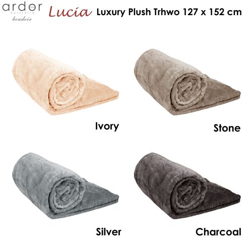 Lucia Luxury Plush Throw 127 x 152 cm by Ardor