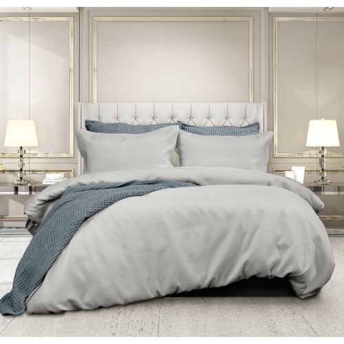 Florence Silver Waffle Quilt Cover Set by Ardor