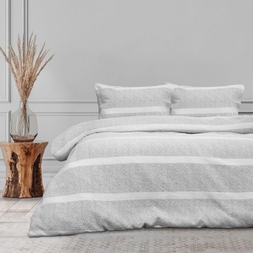 Liam Chenille Textured Grey Quilt Cover Set by Ardor