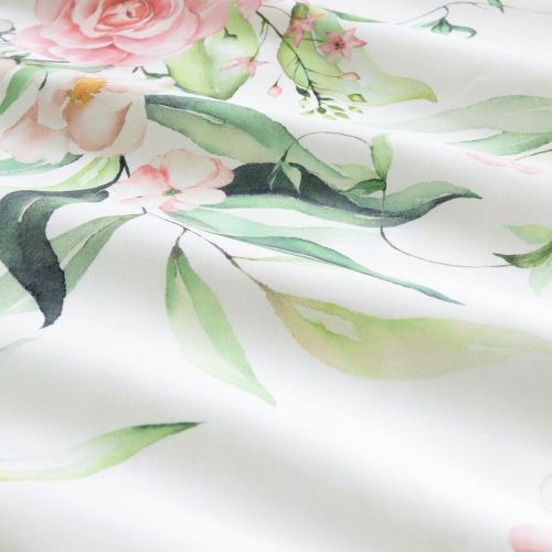Rose Whisper Soft Sage Printed Floral Quilt Cover Set by Ardor