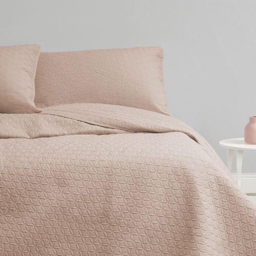 Chloe Powder Pink 3 Pcs Quilted Coverlet Set Queen/King by Ardor