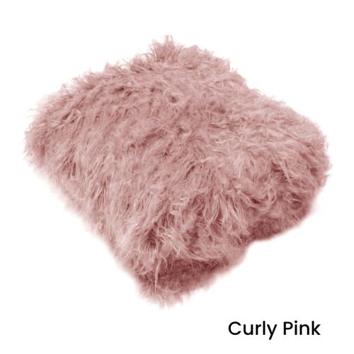 Curly Luxury Faux Fur Long Hair Extra Large Throw Blanket 152 x 203 cm