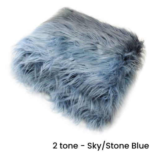 2 Tone or 3 Tone Luxury Faux Fur Long Hair Extra Large Throw Blanket 152 x 203 cm