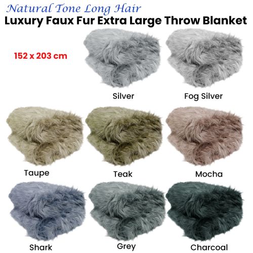Long hair faux fur throw sales
