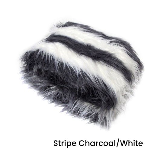 Striped Luxury Faux Fur Long Hair Extra Large Throw Blanket 152 x 203 cm