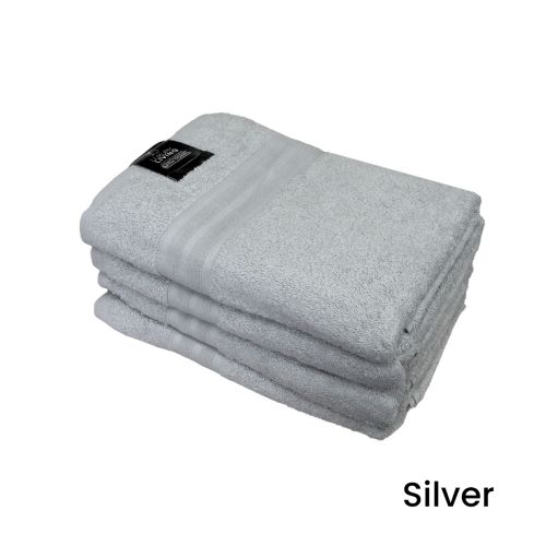 550GSM Set of 4 100% Cotton Terry Bath Towels 70 x 140 cm